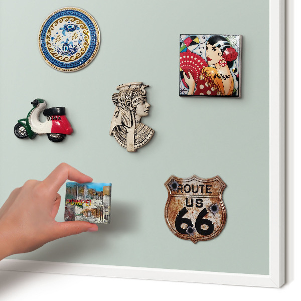 Magnetisch bord voor de muur met witte lijst Lichte munt