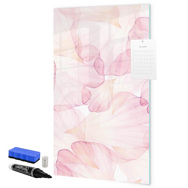 Memobord van glas met print inclusief neodymium magneten Stijlvol bord voor foto's en notities