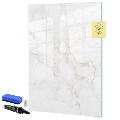 Memobord van glas met print inclusief neodymium magneten Stijlvol bord voor foto's en notities