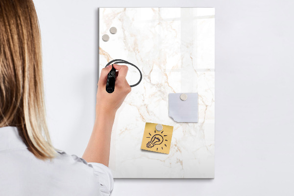Memobord van glas met print inclusief neodymium magneten Stijlvol bord voor foto's en notities