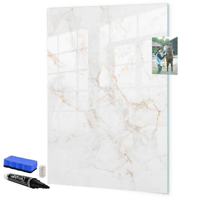 Memobord van glas met print inclusief neodymium magneten Stijlvol bord voor foto's en notities