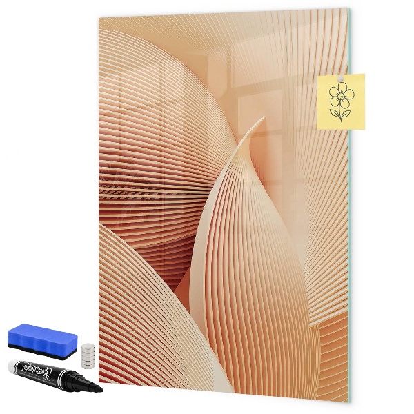 Memobord van glas met print inclusief neodymium magneten Modern prikbord voor notities en foto's