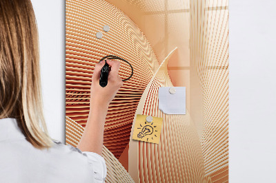 Memobord van glas met print inclusief neodymium magneten Modern prikbord voor notities en foto's
