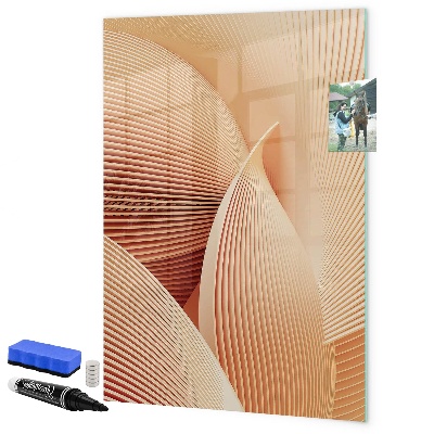 Memobord van glas met print inclusief neodymium magneten Modern prikbord voor notities en foto's
