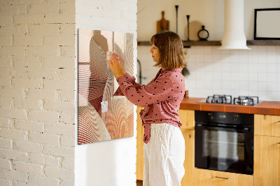 Memobord van glas met print inclusief neodymium magneten Modern prikbord voor notities en foto's
