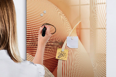 Memobord van glas met print inclusief neodymium magneten Modern prikbord voor notities en foto's