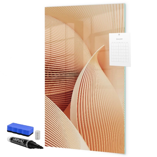 Memobord van glas met print inclusief neodymium magneten Modern prikbord voor notities en foto's