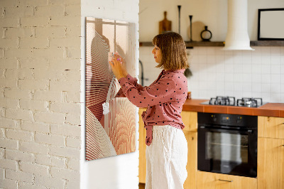Memobord van glas met print inclusief neodymium magneten Modern prikbord voor notities en foto's