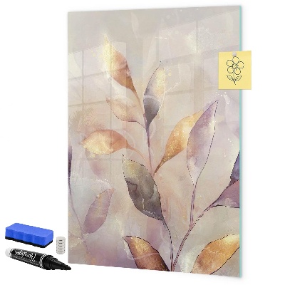 Decoratief glazen wandbord beschrijfbaar en magnetisch Creatief fotopresentatiebord