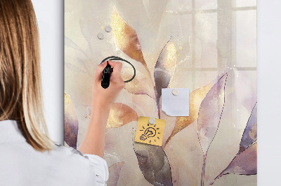 Decoratief glazen wandbord beschrijfbaar en magnetisch Creatief fotopresentatiebord