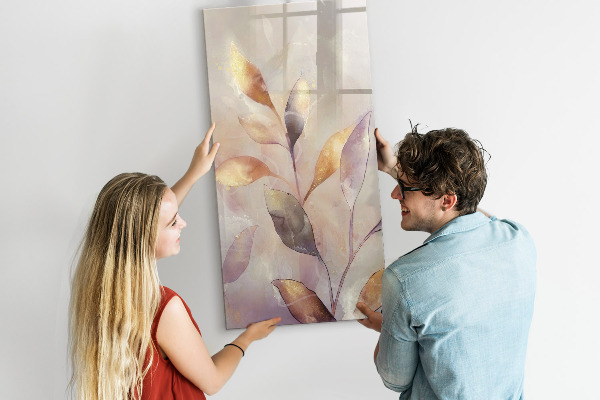 Decoratief glazen wandbord beschrijfbaar en magnetisch Creatief fotopresentatiebord