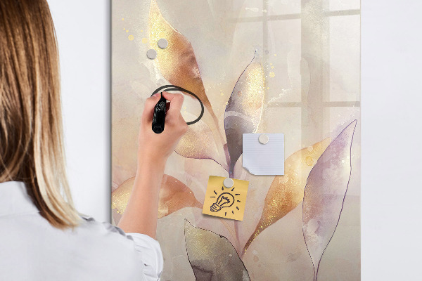 Decoratief glazen wandbord beschrijfbaar en magnetisch Creatief fotopresentatiebord