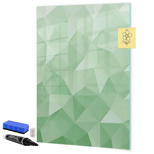 Memobord van glas met print inclusief neodymium magneten Een kleurrijk bord voor het presenteren van foto's