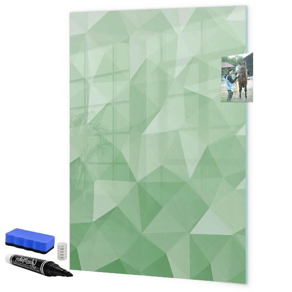 Memobord van glas met print inclusief neodymium magneten Een kleurrijk bord voor het presenteren van foto's
