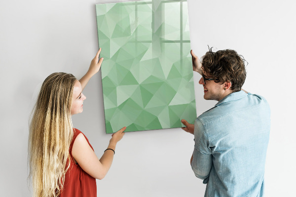 Memobord van glas met print inclusief neodymium magneten Een kleurrijk bord voor het presenteren van foto's