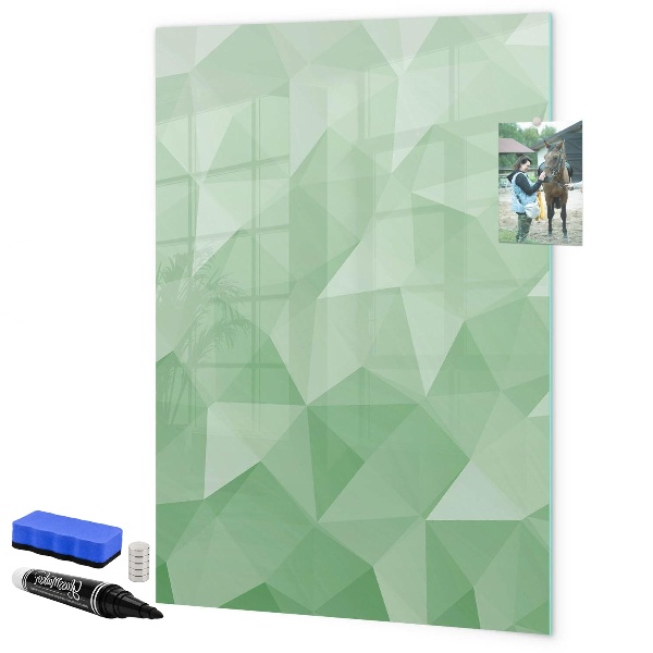 Memobord van glas met print inclusief neodymium magneten Een kleurrijk bord voor het presenteren van foto's