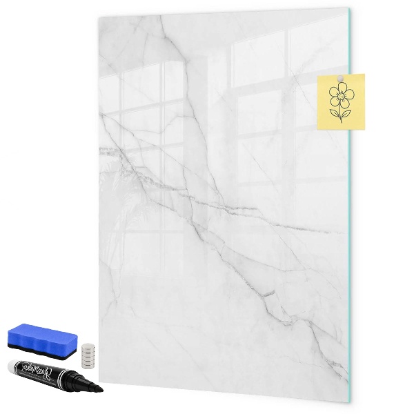 Memobord van glas met print inclusief neodymium magneten Stijlvol bord voor foto's en notities