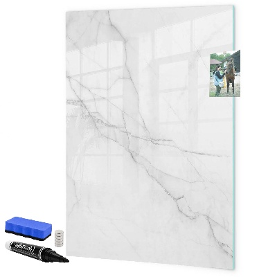 Memobord van glas met print inclusief neodymium magneten Stijlvol bord voor foto's en notities