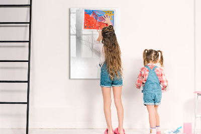 Memobord van glas met print inclusief neodymium magneten Stijlvol bord voor foto's en notities