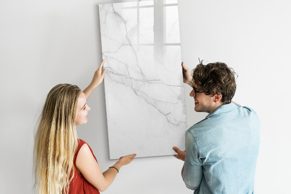 Memobord van glas met print inclusief neodymium magneten Stijlvol bord voor foto's en notities