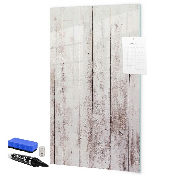 Decoratief glazen wandbord beschrijfbaar en magnetisch Een prikbord voor het presenteren van foto's en notities