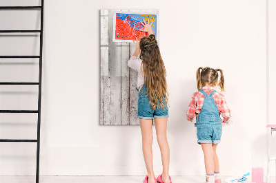 Decoratief glazen wandbord beschrijfbaar en magnetisch Een prikbord voor het presenteren van foto's en notities