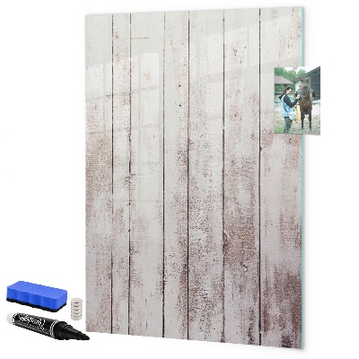 Decoratief glazen wandbord beschrijfbaar en magnetisch Een prikbord voor het presenteren van foto's en notities