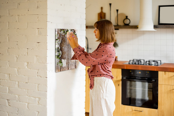 Memobord van glas met print inclusief neodymium magneten Creatief moodboard voor foto's en notities