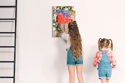 Memobord van glas met print inclusief neodymium magneten Creatief moodboard voor foto's en notities