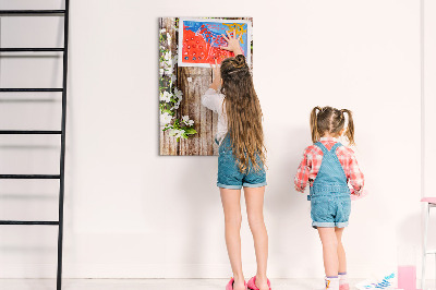 Memobord van glas met print inclusief neodymium magneten Creatief moodboard voor foto's en notities