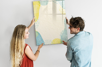 Decoratief glazen wandbord beschrijfbaar en magnetisch Een creatieve ruimte voor herinneringen en foto's