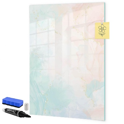 Memobord van glas met print inclusief neodymium magneten Een kleurrijk prikbord voor foto's en notities