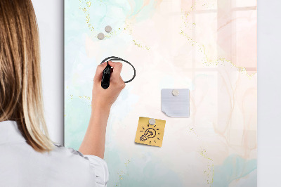 Memobord van glas met print inclusief neodymium magneten Een kleurrijk prikbord voor foto's en notities