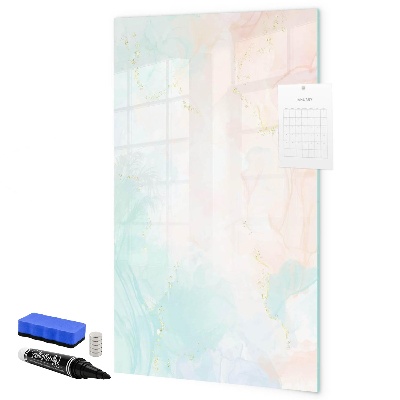 Memobord van glas met print inclusief neodymium magneten Een kleurrijk prikbord voor foto's en notities