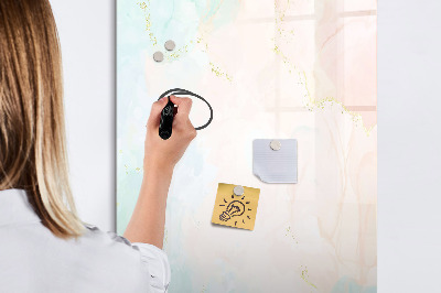 Memobord van glas met print inclusief neodymium magneten Een kleurrijk prikbord voor foto's en notities