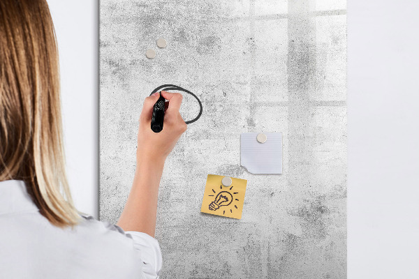 Memobord van glas met print inclusief neodymium magneten Modern prikbord voor notities en foto's
