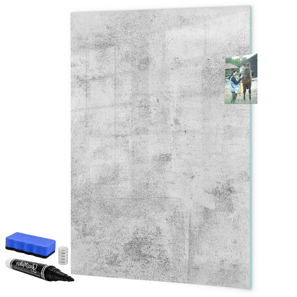 Memobord van glas met print inclusief neodymium magneten Modern prikbord voor notities en foto's