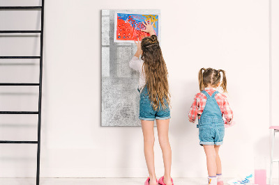 Memobord van glas met print inclusief neodymium magneten Modern prikbord voor notities en foto's