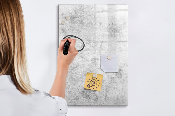 Memobord van glas met print inclusief neodymium magneten Modern prikbord voor notities en foto's