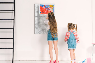 Memobord van glas met print inclusief neodymium magneten Modern prikbord voor notities en foto's