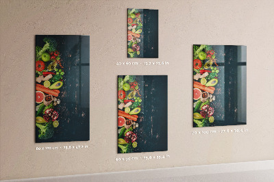 Memobord van glas met print inclusief neodymium magneten Een stijlvol bord voor notities en foto's