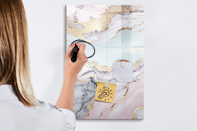 Memobord van glas met print inclusief neodymium magneten Een stijlvol bord voor notities en foto's