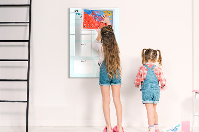 Decoratief glazen wandbord beschrijfbaar en magnetisch Het plannen en bereiken van persoonlijke doelen