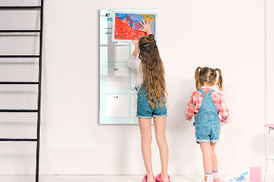Decoratief glazen wandbord beschrijfbaar en magnetisch Het plannen en bereiken van persoonlijke doelen