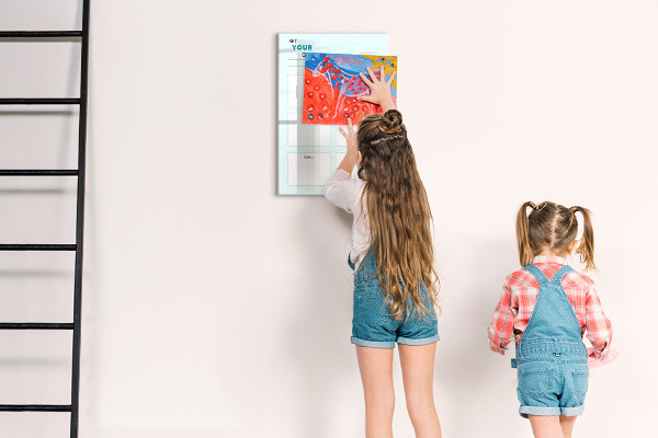 Decoratief glazen wandbord beschrijfbaar en magnetisch Het plannen en bereiken van persoonlijke doelen