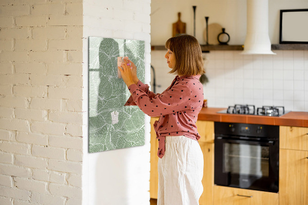 Memobord van glas met print inclusief neodymium magneten Een kleurrijk prikbord voor foto's en notities