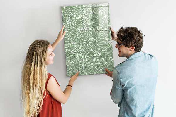 Memobord van glas met print inclusief neodymium magneten Een kleurrijk prikbord voor foto's en notities