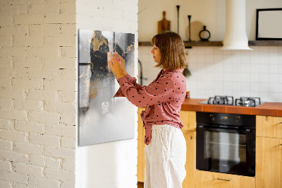 Memobord van glas met print inclusief neodymium magneten Modern prikbord voor notities en foto's