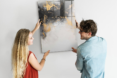 Memobord van glas met print inclusief neodymium magneten Modern prikbord voor notities en foto's