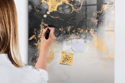 Memobord van glas met print inclusief neodymium magneten Modern prikbord voor notities en foto's
